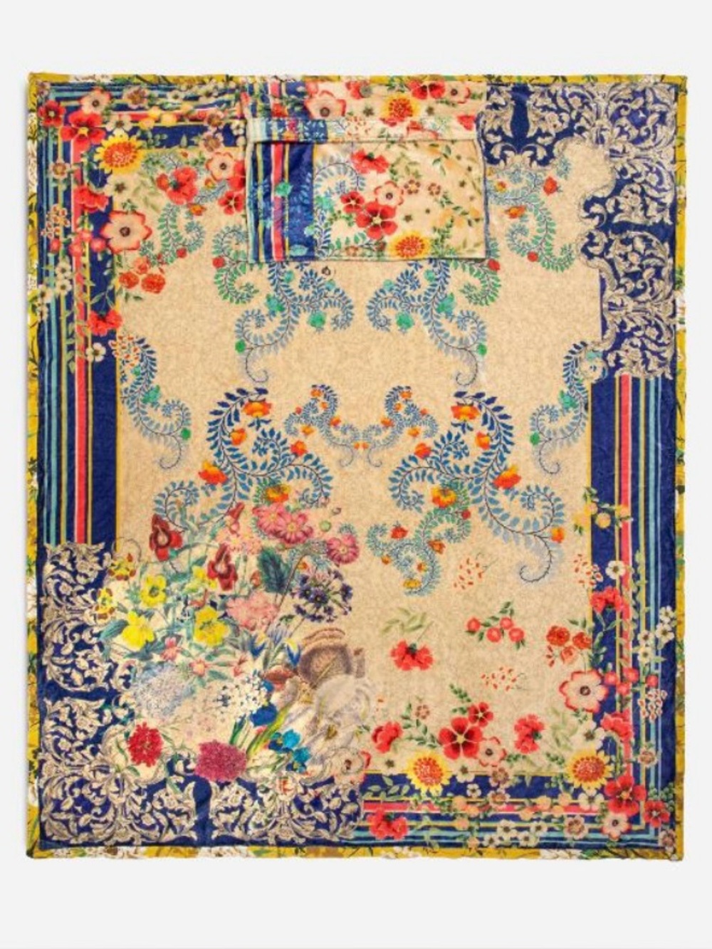 Johnny Was Redlands flower floral travel blanket New Without Tag&Label